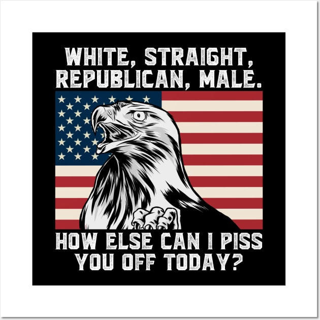 White Straight Republican Male Wall Art by RayaneDesigns